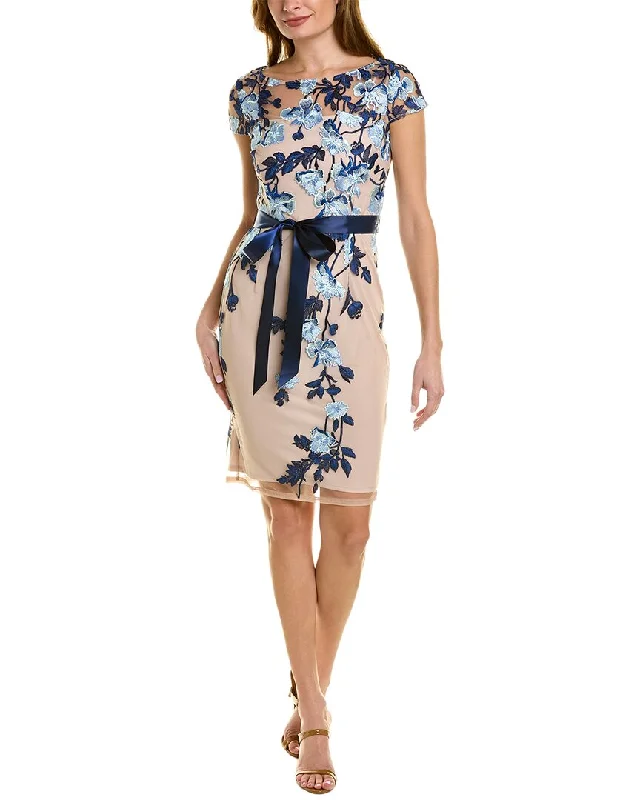 Weekend Markdown Madness Adrianna Papell Embroidered Sheath Dress