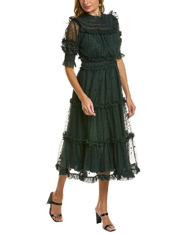 Weekend Steals Boden Tulle Ruffle Midi Dress