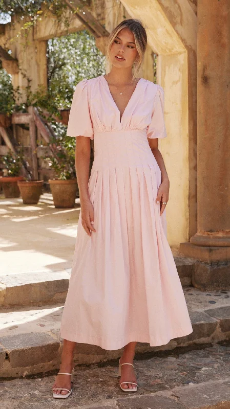 Weekend Big Sale Laura Midi Dress - Pink