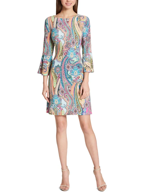 Weekend Offers Galore Petites Jaipur Womens Matte Jersey Paisley Casual Dress