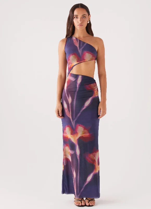 Weekend Flash Offers Shadows In The Sun Mesh Maxi Dress - Ember Rose