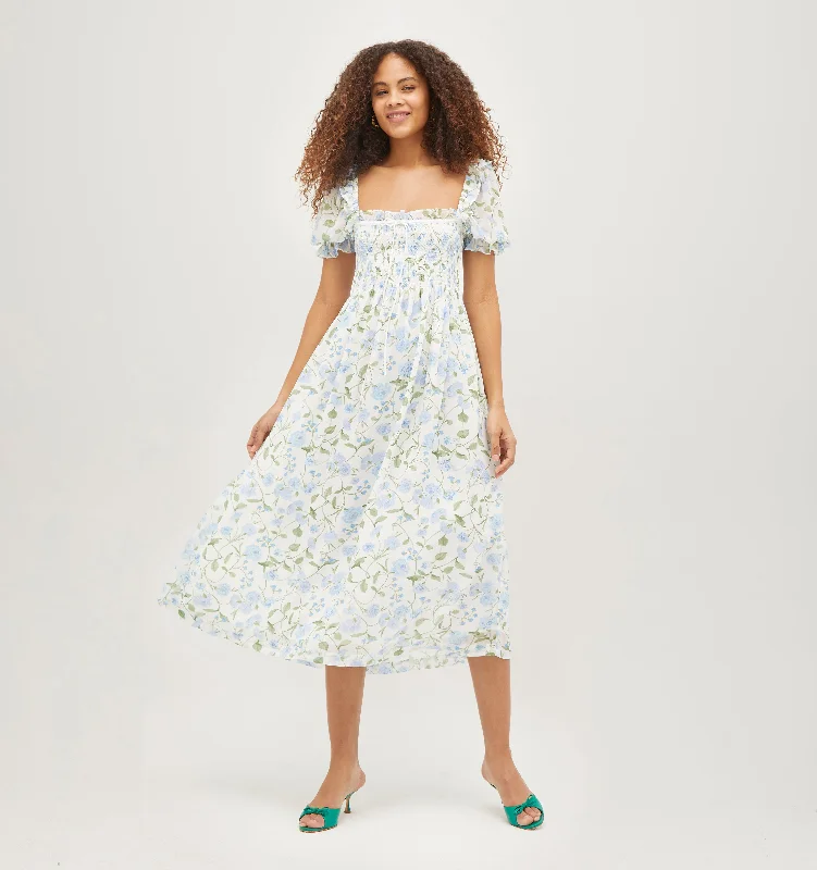 Shop & Save Instantly The Scarlett Nap Dress - Blue Peony Bouquet