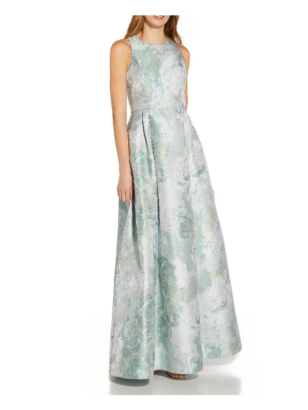 Weekend Only Sale Womens Floral Jacquard Evening Dress