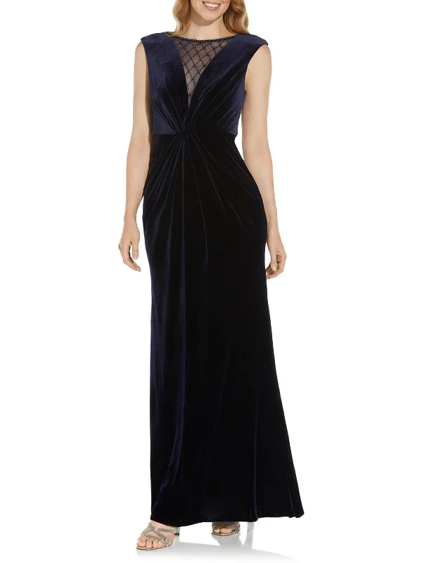 Weekend Big Savings Womens Velvet Maxi Evening Dress