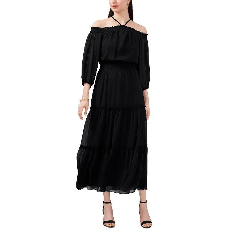 Weekend Hot Savings 1.State Womens Crepe Cut-Out Maxi Dress