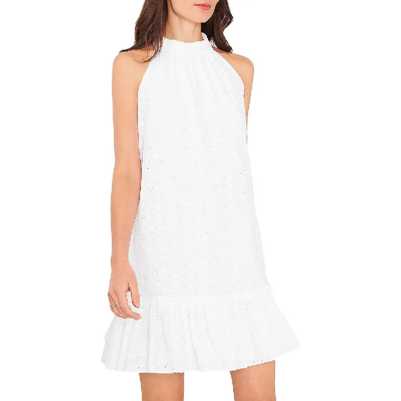 1.State Womens Eyelet Mini Shift Dress