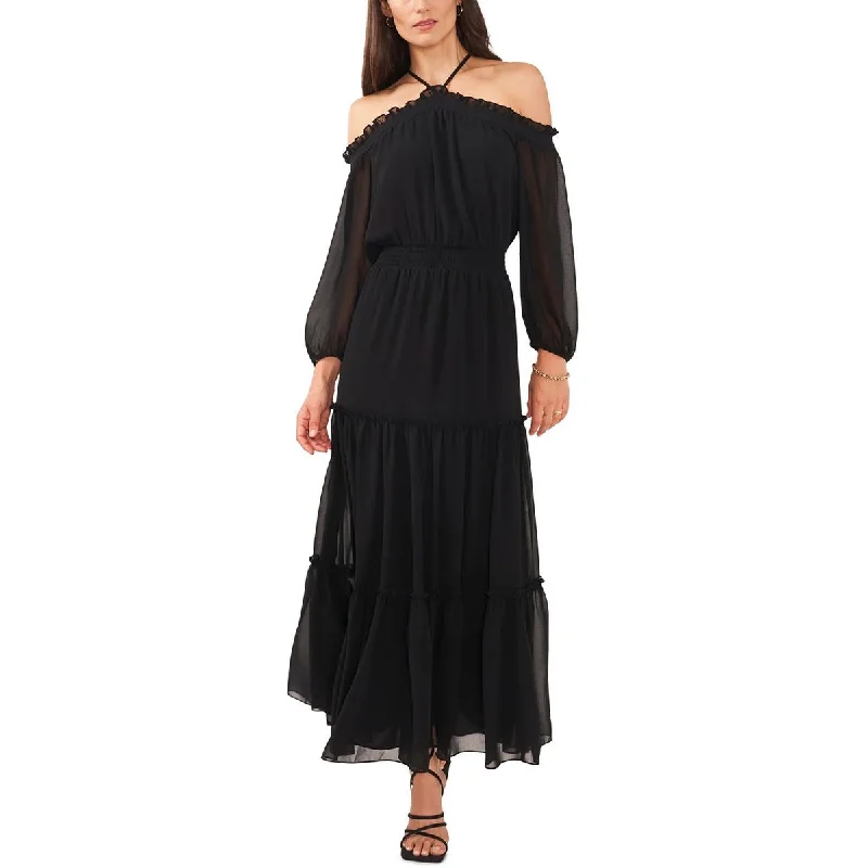Weekend Super Savings 1.State Womens Off-The-Shoulder Tea-Length Maxi Dress