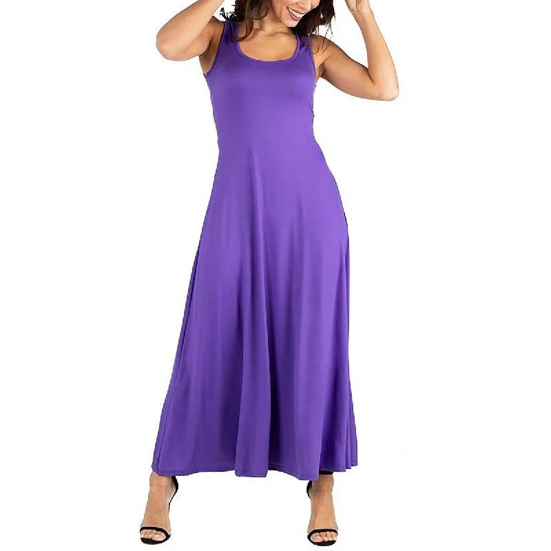 Weekend Sale Marathon 24seven Comfort Apparel Womens Knit Sleeveless Maxi Dress