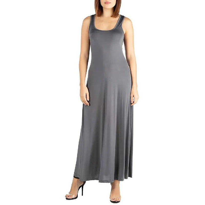 Weekend Only Deals 24seven Comfort Apparel Womens Plus Scoop Neck Long Maxi Dress