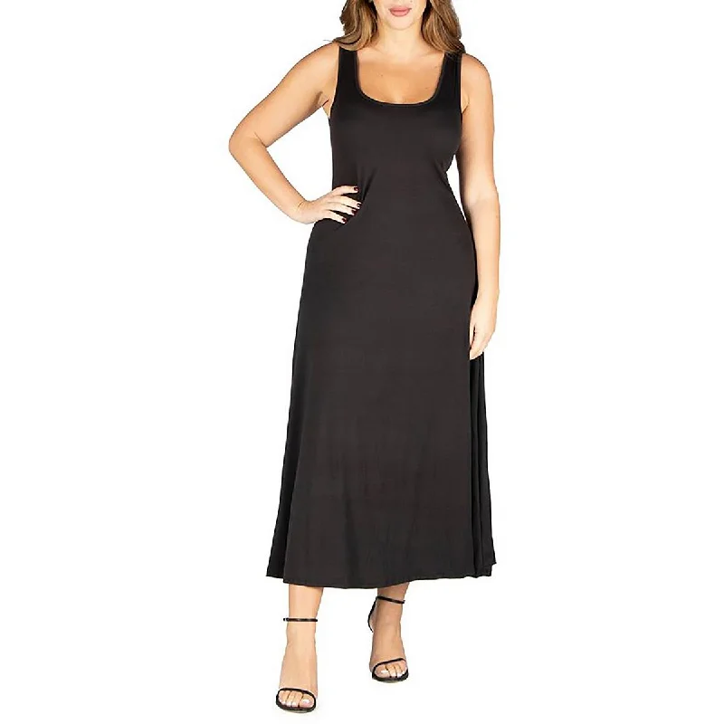Weekend Hot Bargains 24seven Comfort Apparel Womens Plus Sleeveless Scoop Neck Maxi Dress