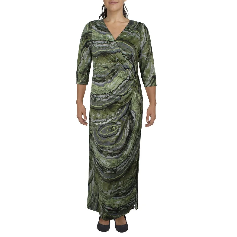 Sale Alert 24seven Comfort Apparel Womens Plus Surplice Long Maxi Dress
