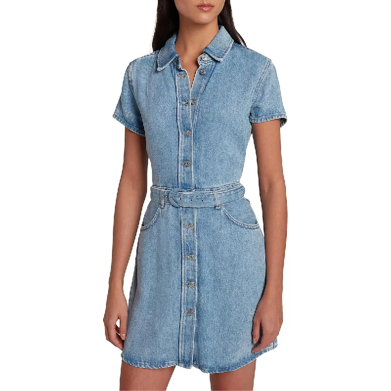 7 For All Mankind Womens Collared Short Shirtdress