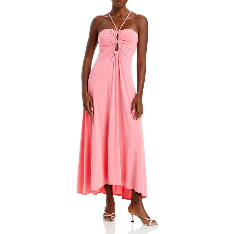 A.L.C. Womens Julieta Halter Cut Out Maxi Dress