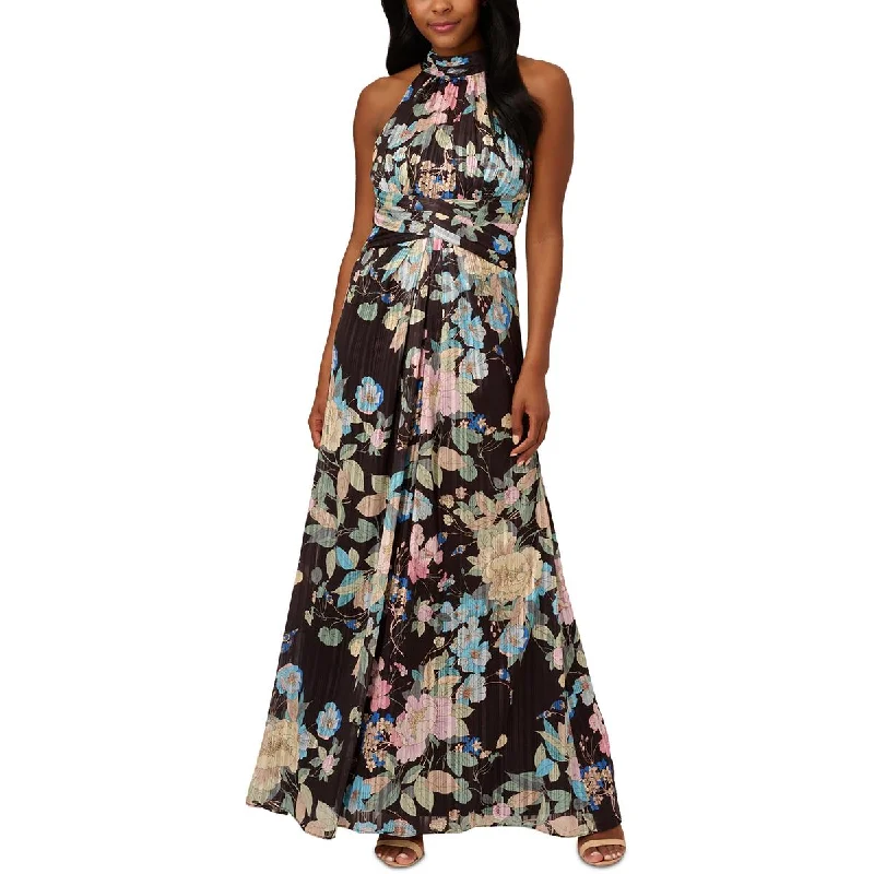 Exclusive Savings Adrianna Papell Womens Chiffon Floral Maxi Dress
