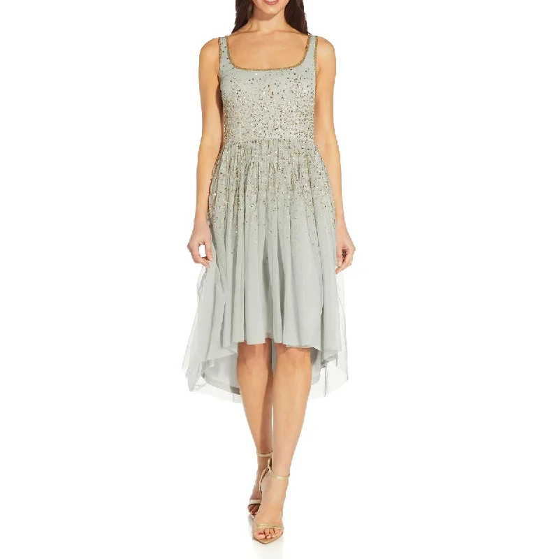 Adrianna Papell Womens Embellished Maxi Cocktail and Party Dress