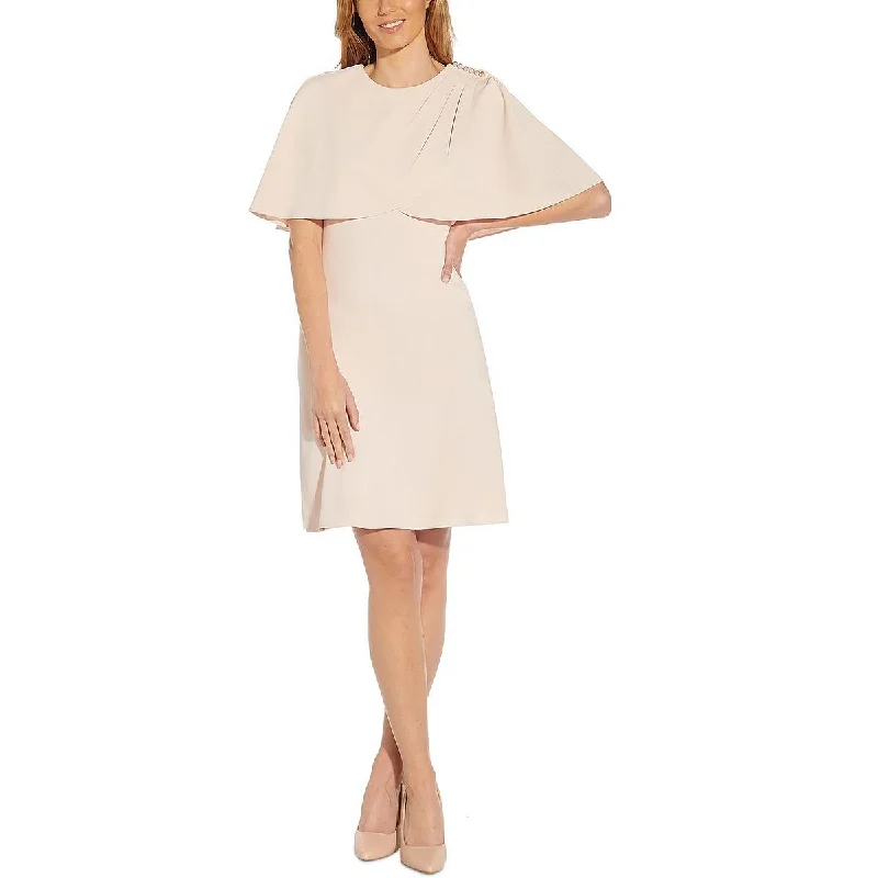 Adrianna Papell Womens Embellished Mini Sheath Dress