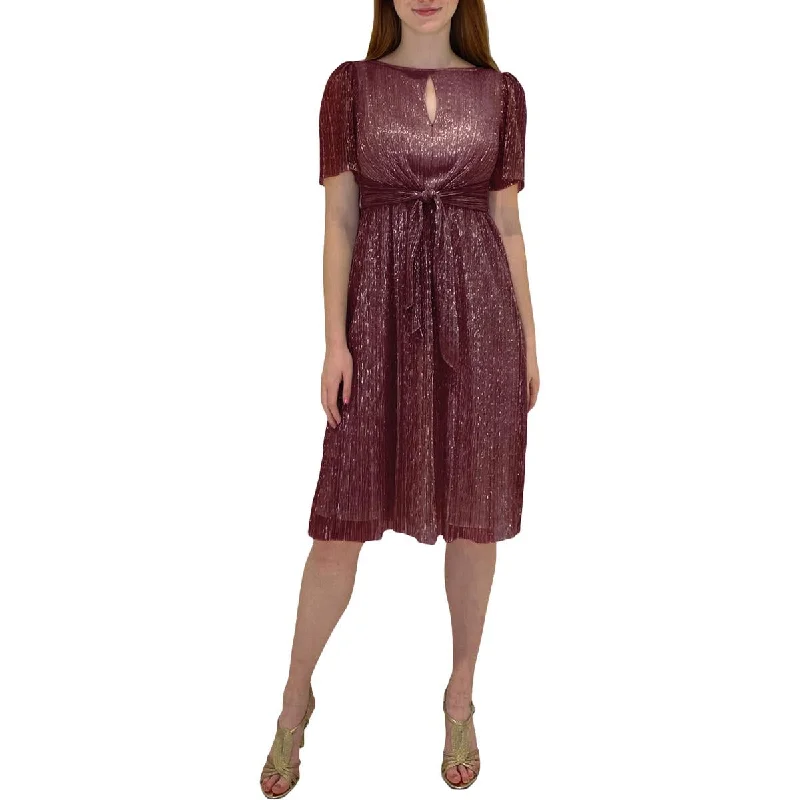 Adrianna Papell Womens Blouson Knee-Length Cocktail and Party Dress