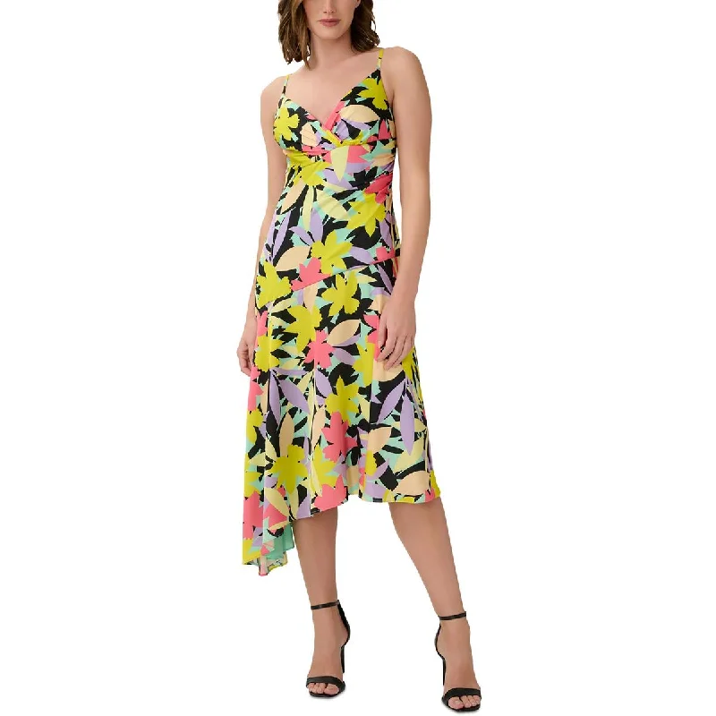 Exclusive Offer Aidan by Aidan Mattox Womens Asymmetric Long Midi Dress