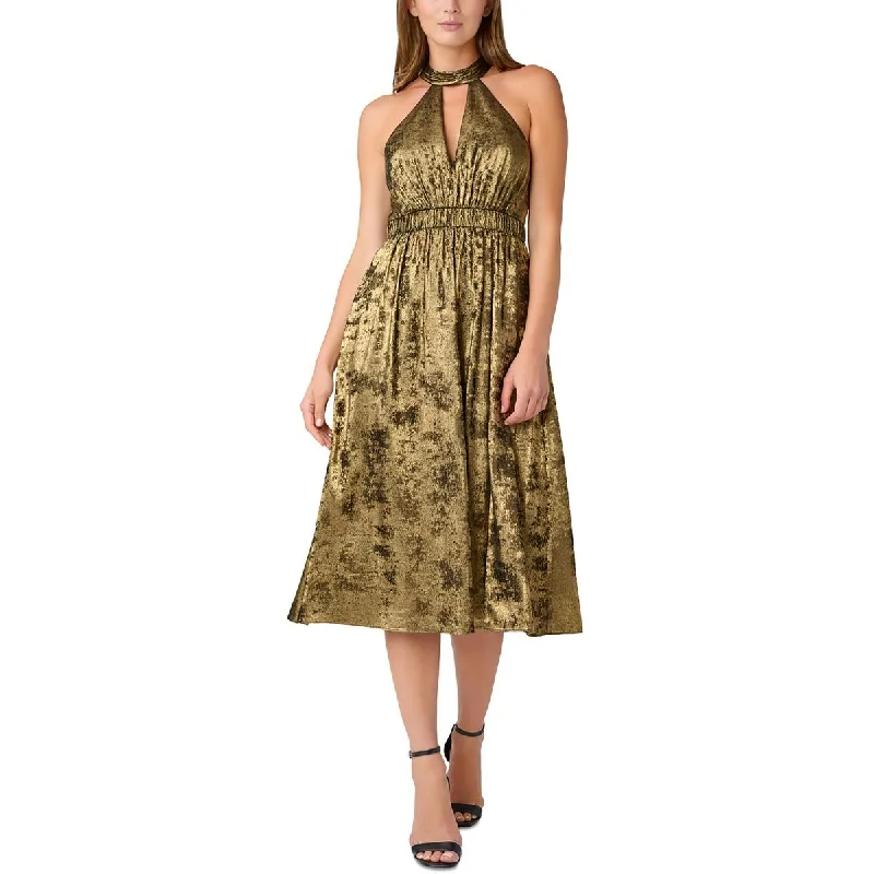 Weekend Offers You Can’t Miss Aidan by Aidan Mattox Womens Shimmer Cut-Out Cocktail and Party Dress