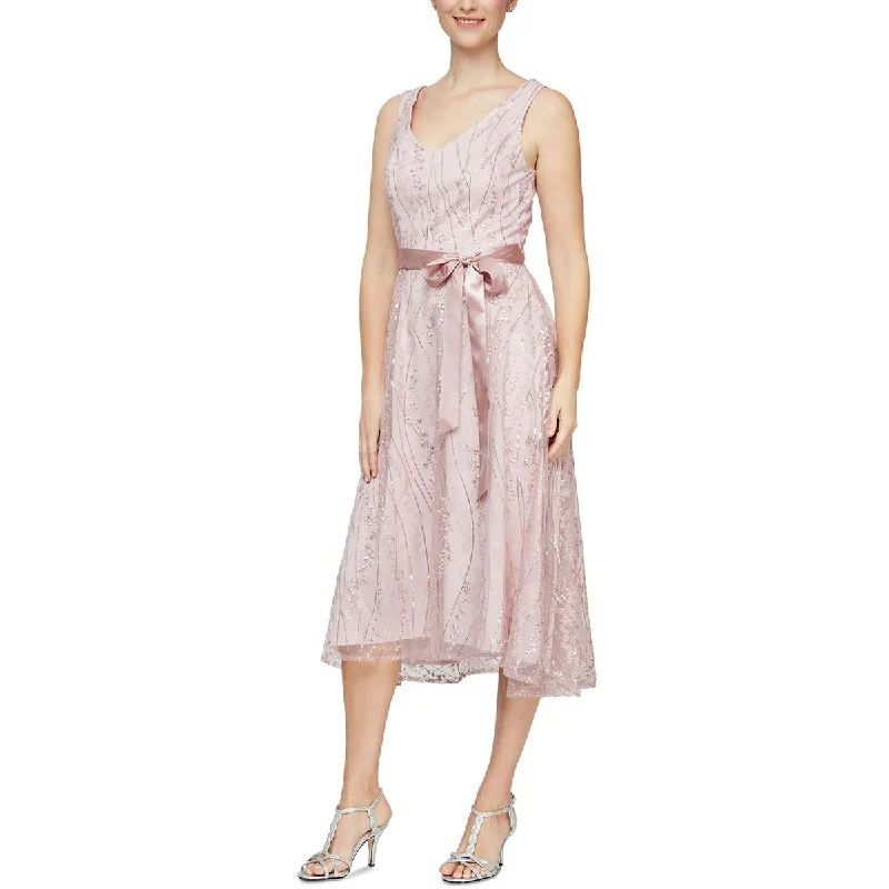 Weekend Deal Fever Alex & Eve Womens Embellished Polyester Cocktail And Party Dress