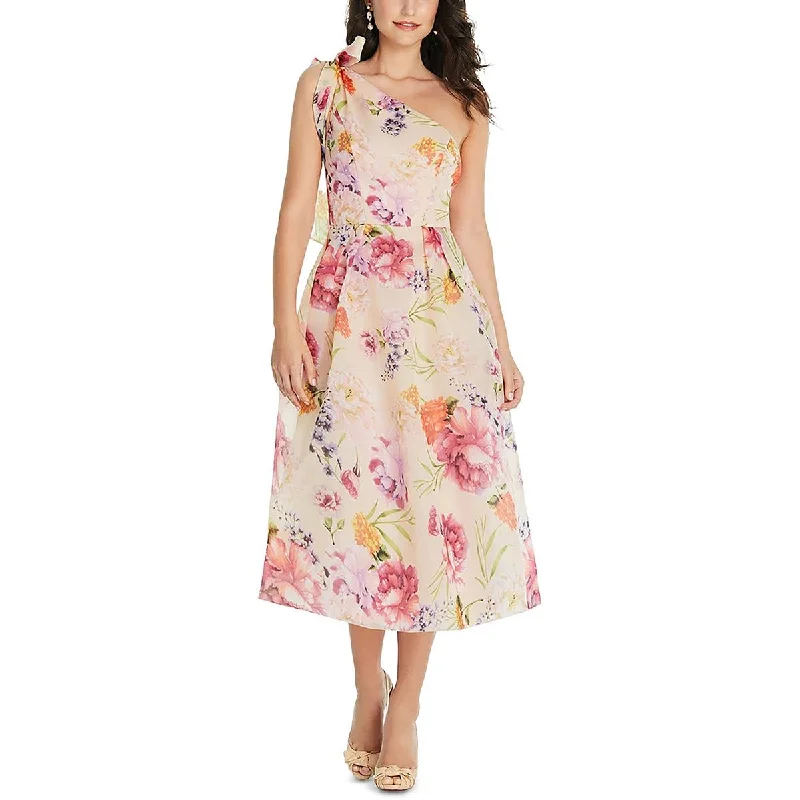 Seasonal Discounts Alfred Sung Womens Floral Print  Midi Dress