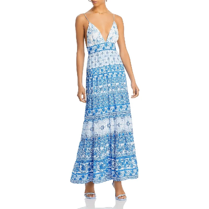Limited Time Bargain Alice and Olivia Womens Karolina Chiffon Floral Maxi Dress