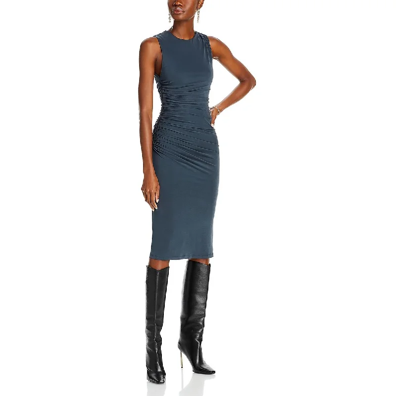 Limited-Time Bargains Alice and Olivia Womens Ruched Midi Midi Dress