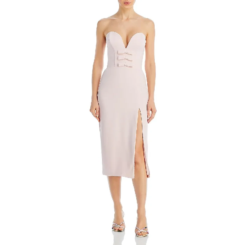 Shop Now and Save Amanda Uprichard Womens Strapless Midi Midi Dress
