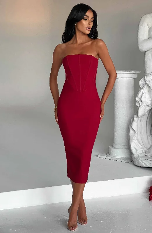 Shop & Save More Amore Midi Dress - Red