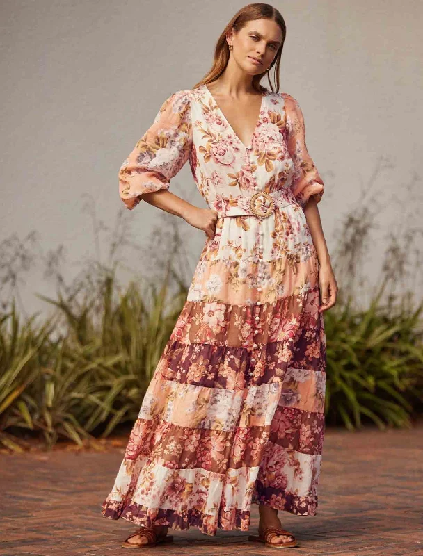 Weekend Shop Now Arlena Patchwork Midi Dress