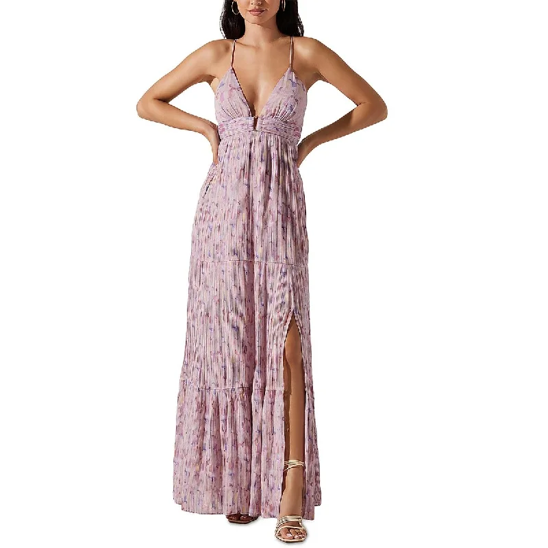 Hot Picks ASTR the Label Womens Minari Chiffon Long Maxi Dress