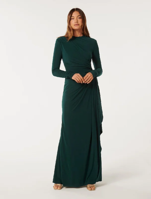 Weekend Clearance Frenzy Audrey Long Sleeve Maxi Dress