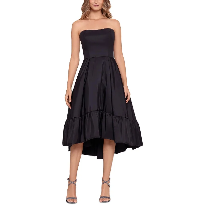 Weekend Special Shopping Event B&A by Betsy and Adam Womens Taffeta Bubble Hem Cocktail and Party Dress