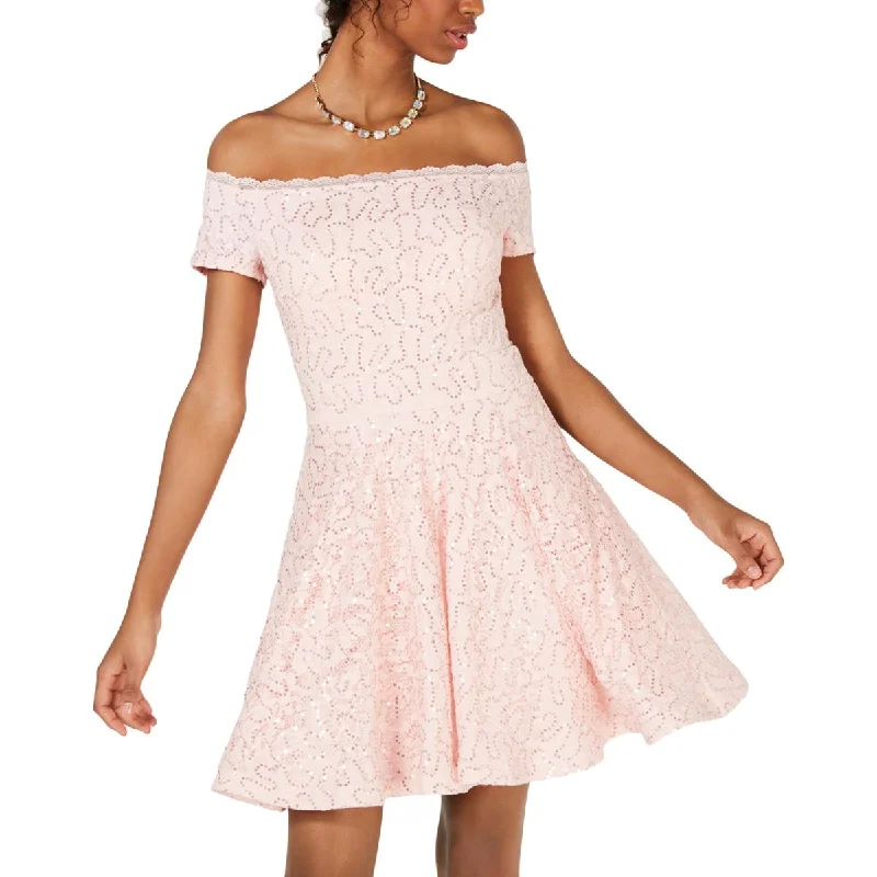 Weekend Exclusive Offers You’ll Love B. Darlin Womens Juniors Lace Sequined Party Dress