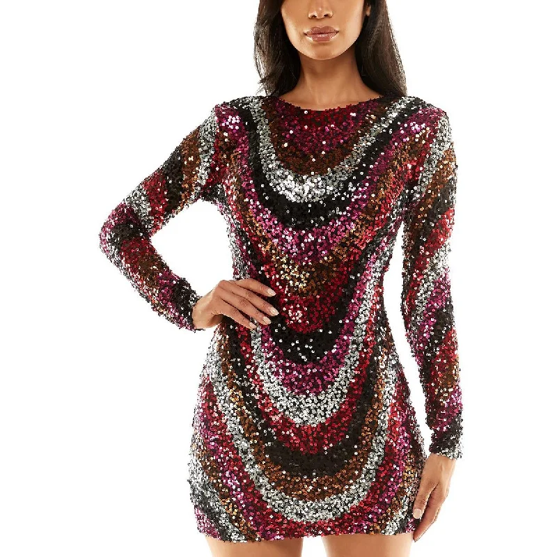 Weekend Hot Savings B. Darlin Womens Juniors Sequined Low Back Cocktail and Party Dress Weekend Hot Savings B. Darlin Womens Juniors Sequined Low Back Cocktail and Party Dress