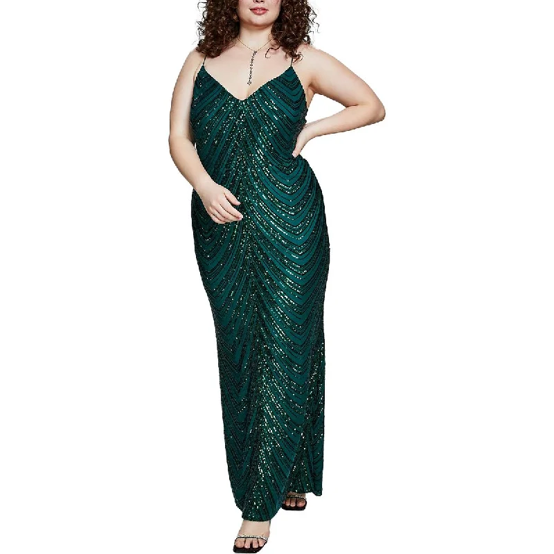 Shop Now, Save More B. Darlin Womens Plus Sequined Maxi Evening Dress