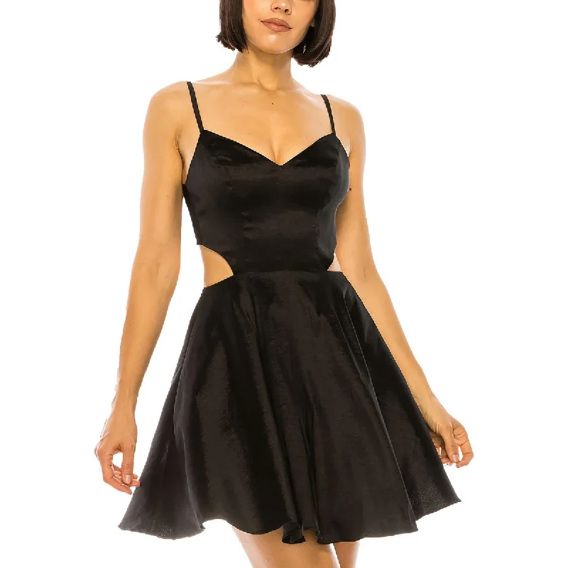 Today's Offer B. Darlin Womens Tie Back Mini Fit & Flare Dress