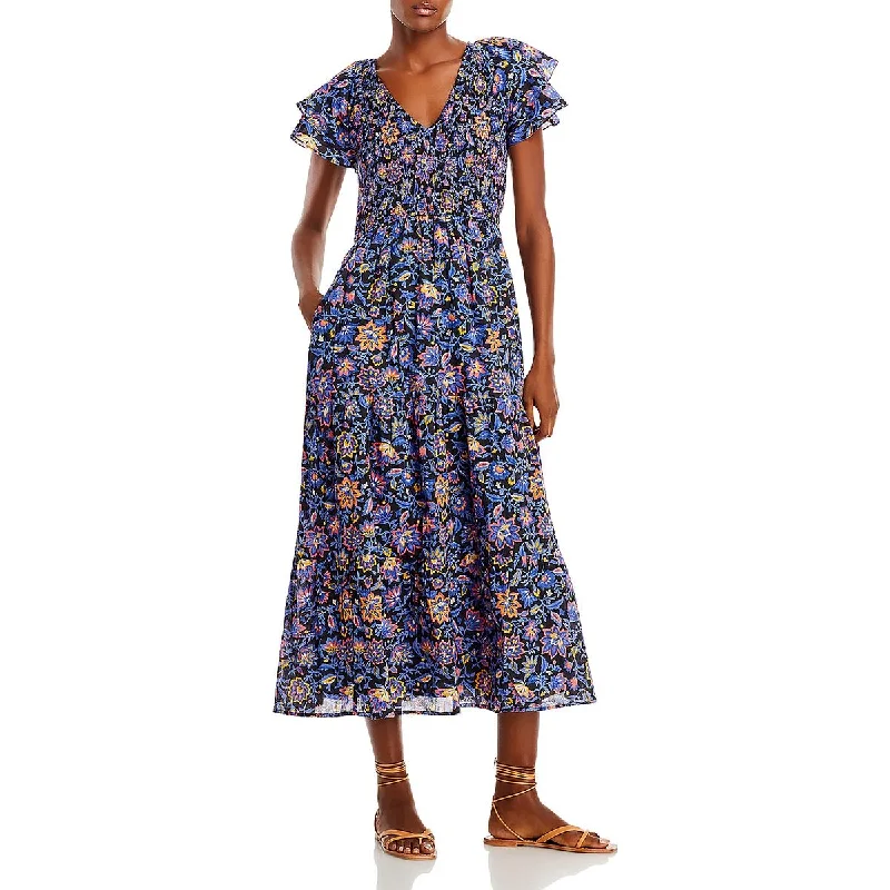 Best Price Guarantee Banjanan Womens IRA Smocked Long Fit & Flare Dress