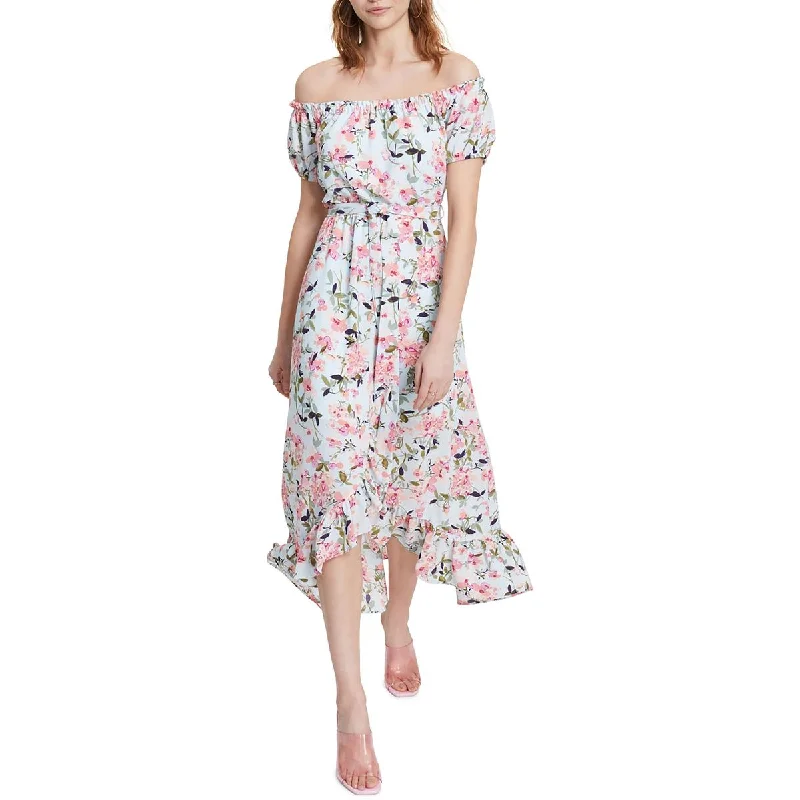 Super Low Prices Bar III Womens Floral Hi-Low Sheath Dress