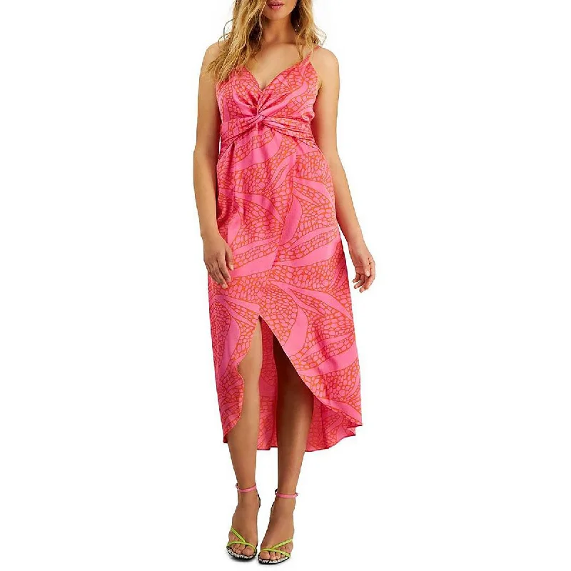 Massive Sale Event Bar III Womens Printed Drape Sheath Dress