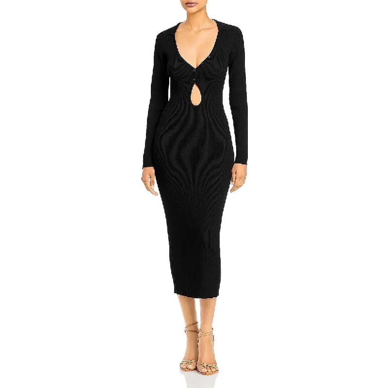 Weekend Sale Frenzy Bardot Womens Rosario Ribbed Long Sweaterdress