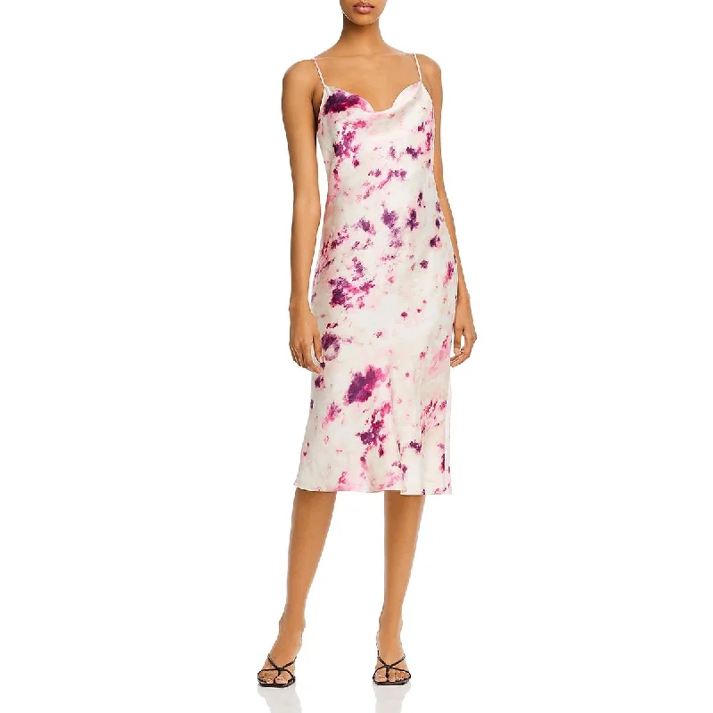 Weekend Markdown Madness Bardot Womens Tie-Dye Adjustable Straps Slip Dress