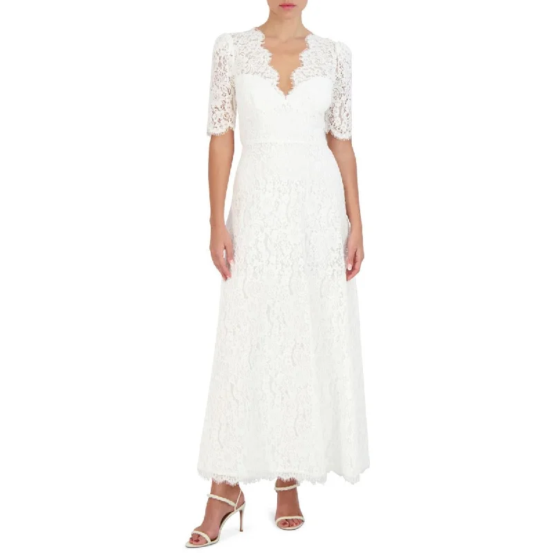 Weekend Exclusive Bargains BCBG Max Azria Eliana Women's Scalloped Lace V-Neck Maxi Gown