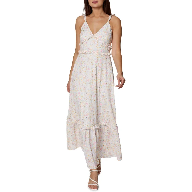 Weekend Shopping Fiesta BCBGeneration Womens Floral Ruffled Maxi Dress