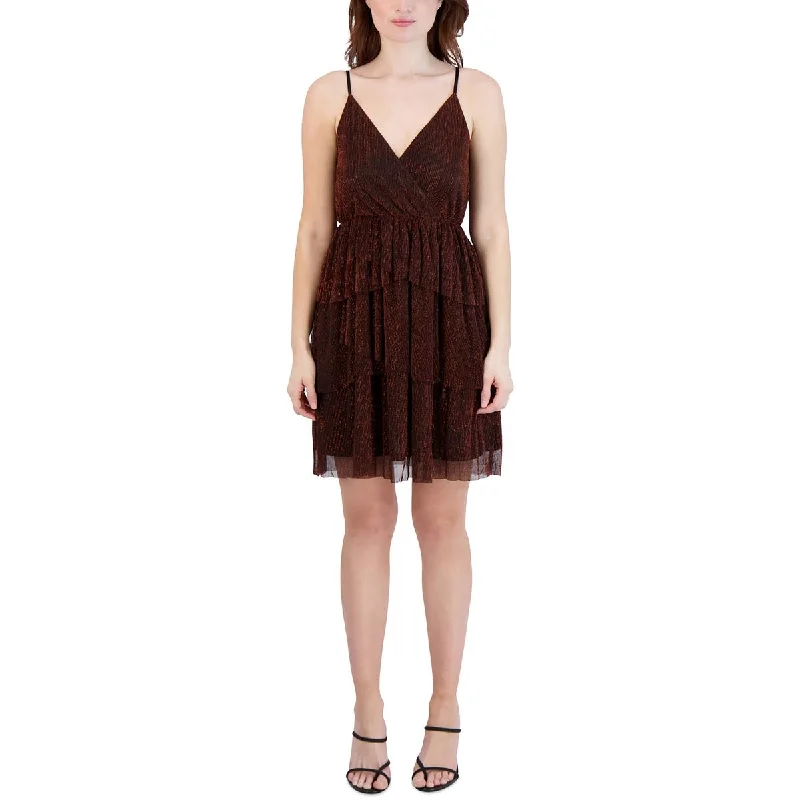 Weekend Special BCBGeneration Womens Metallic Mini Cocktail and Party Dress