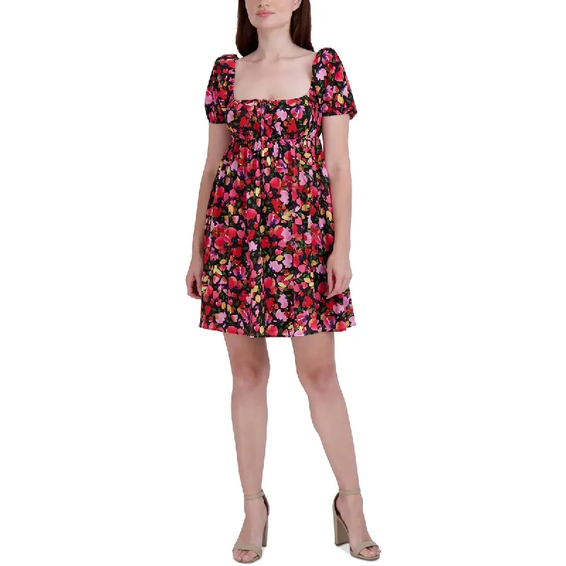 Weekend Sale Extravaganza BCBGeneration Womens Tie Front Mini Fit & Flare Dress