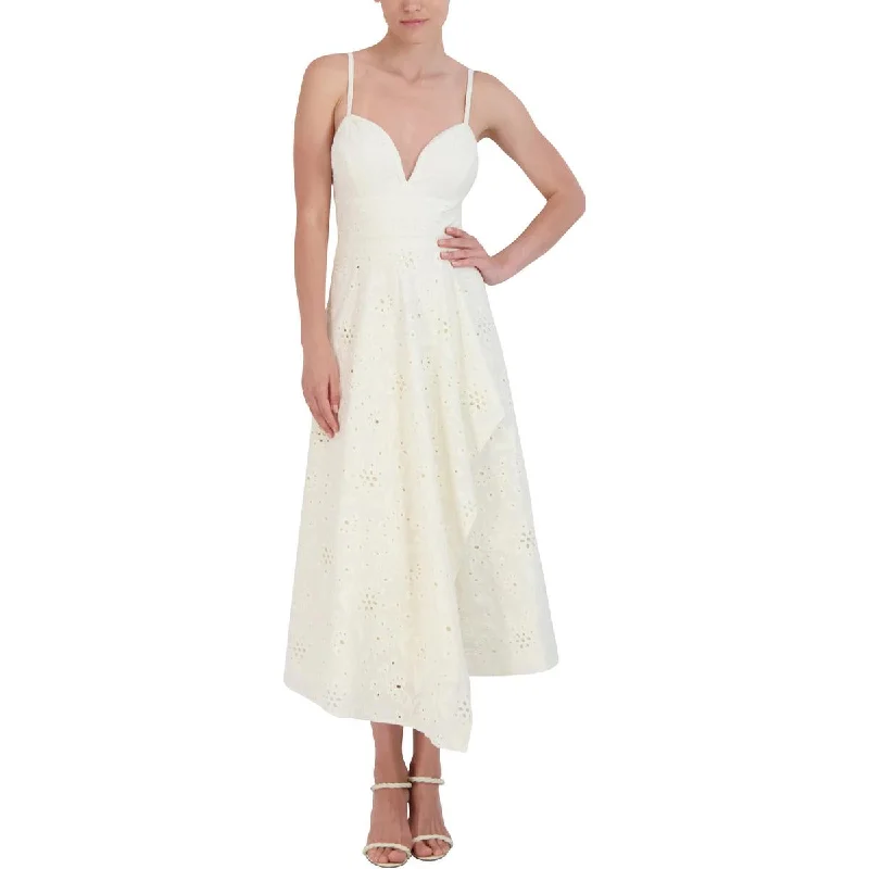 Weekend Big Sale BCBGMAXAZRIA Womens Cotton Asymmetric Sundress
