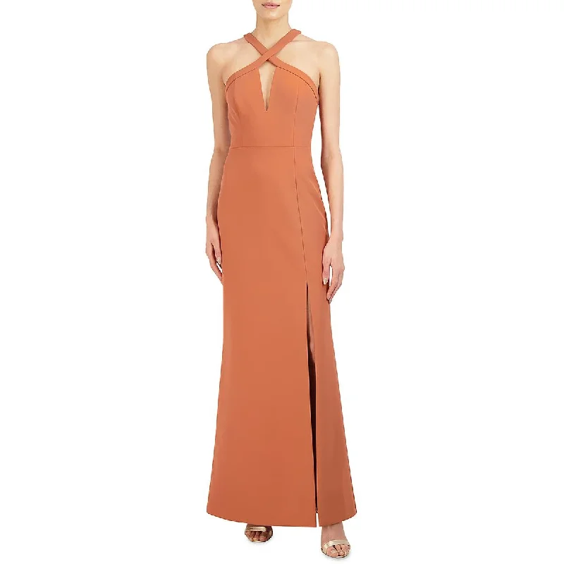 Weekend Markdowns Galore BCBGMAXAZRIA Womens Cross Neck Formal Evening Dress