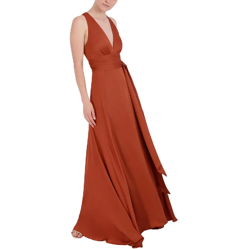 Weekend Deal Rush BCBGMAXAZRIA Womens Cut-Out Back Long Evening Dress