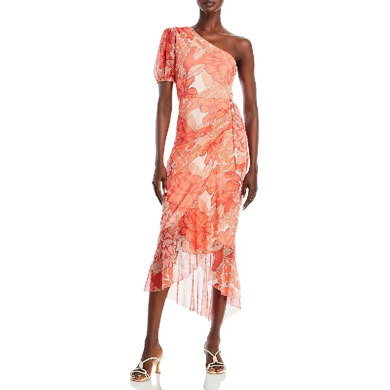 Clearance Event BCBGMAXAZRIA Womens Mesh Hi-Low Evening Dress
